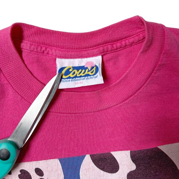 90s Vintage Cows Coat Envy T-shirt Single Stitch Marc Gallant 1990 PEI Cartoon. - Picture 6 of 8